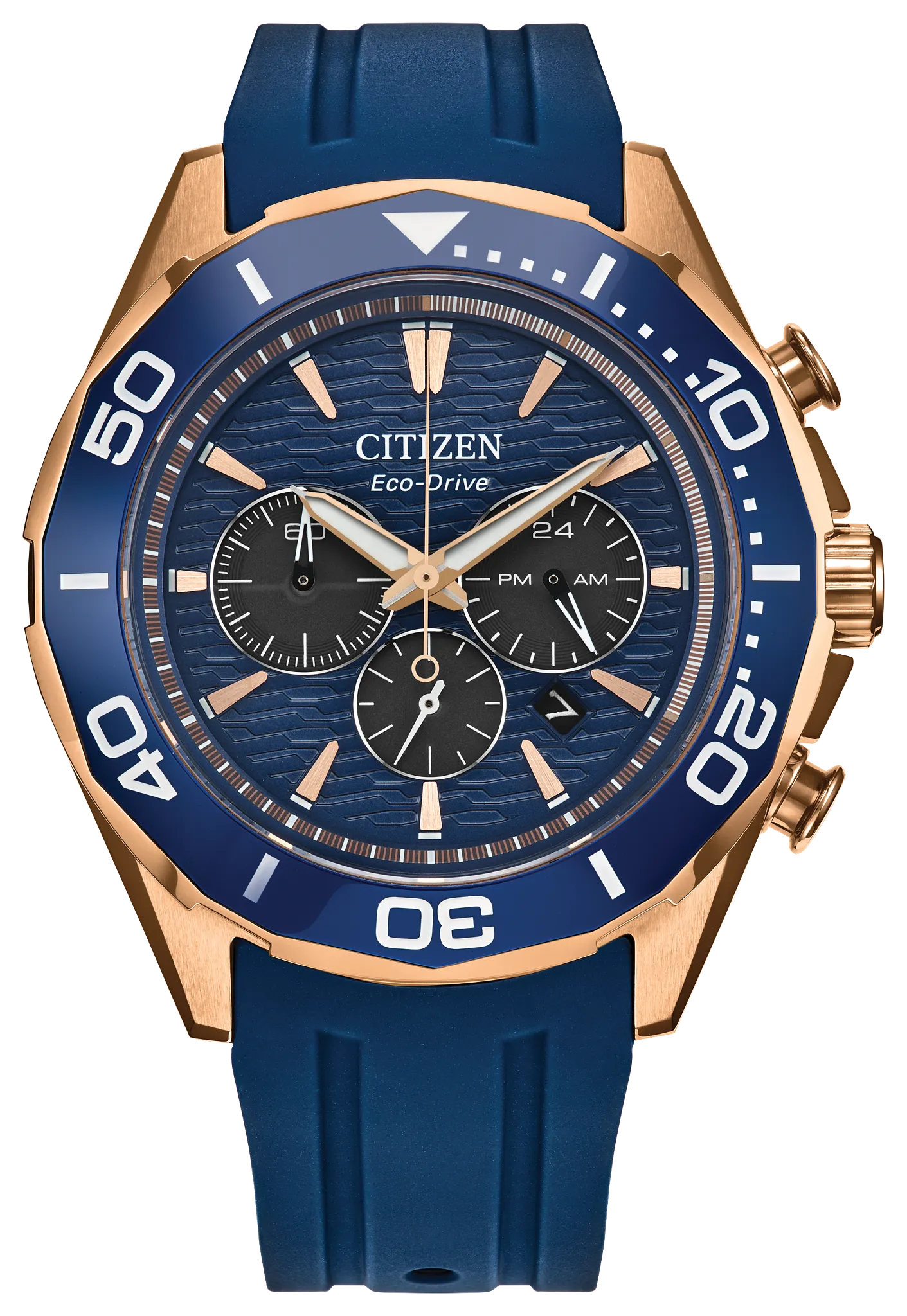 Endeavor Chrono Blue Dial Polyurethane Strap CA4733-00L | CITIZEN